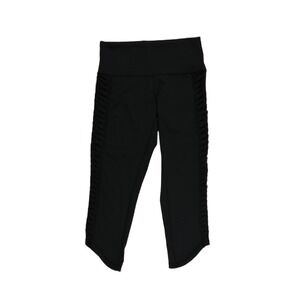 Lululemon High Times Leggings Pants Women's Size 8 Black Lattice Mesh Crop